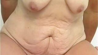 Hairy granny pussy brim with y. dick